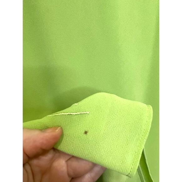 Studio I Vintage Style 2-Peice Lime Green Dress Lightweight Women's Sz 18 - Picture 9 of 10